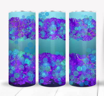 Blue and Purple 20 ounce Skinny Tumbler