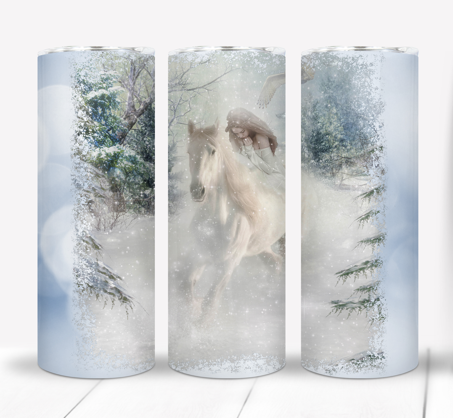 Winter Horse 20 ounce Skinny Tumbler