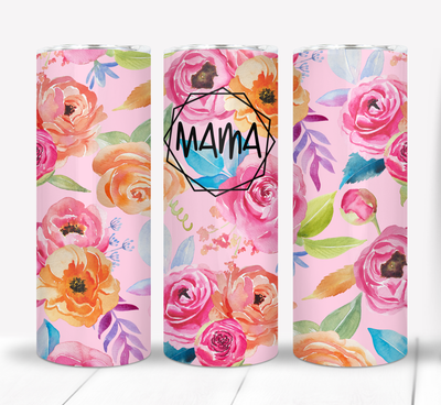 Mama Pink Floral 20 ounce Skinny Tumbler