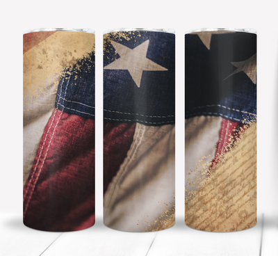 Patriotic 20 ounce Skinny Tumbler