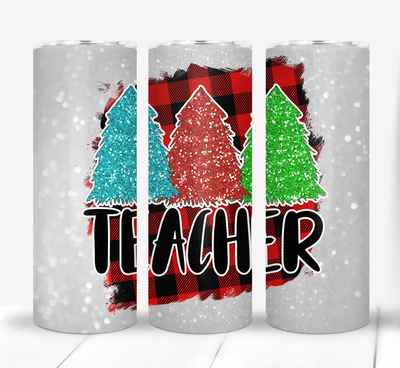 Teacher Christmas 20 ounce Skinny Tumbler