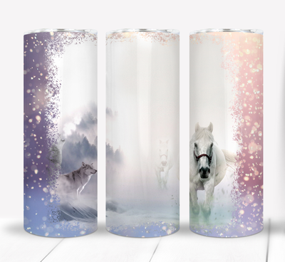 Winter Horse 20 ounce Skinny Tumbler