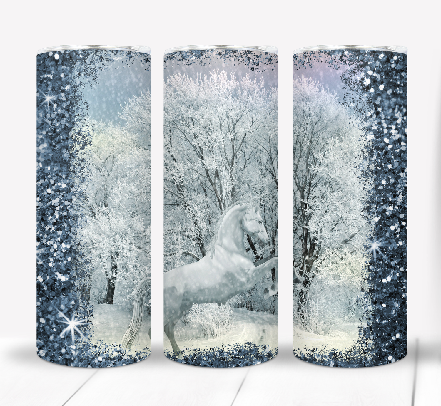 Winter Horse 20 ounce Skinny Tumbler