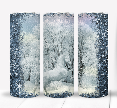Winter Horse 20 ounce Skinny Tumbler