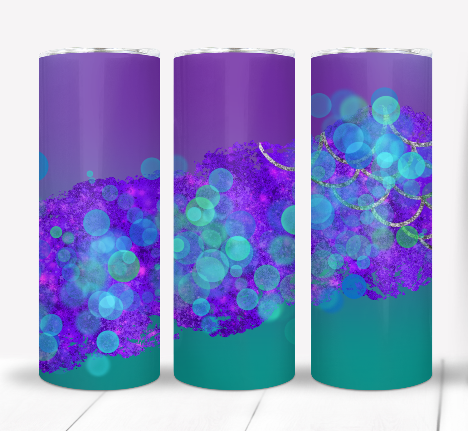 Blue and Purple 20 ounce Skinny Tumbler