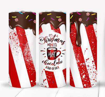 Christmas Movies and Hot Chocolate 20 ounce Skinny Tumbler