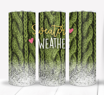 Sweater Weather Christmas 20 ounce Skinny Tumbler