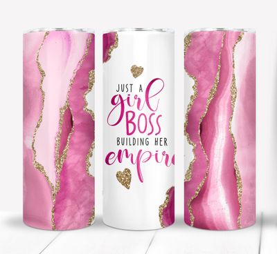 Girl Boss Pink 20 ounce Skinny Tumbler
