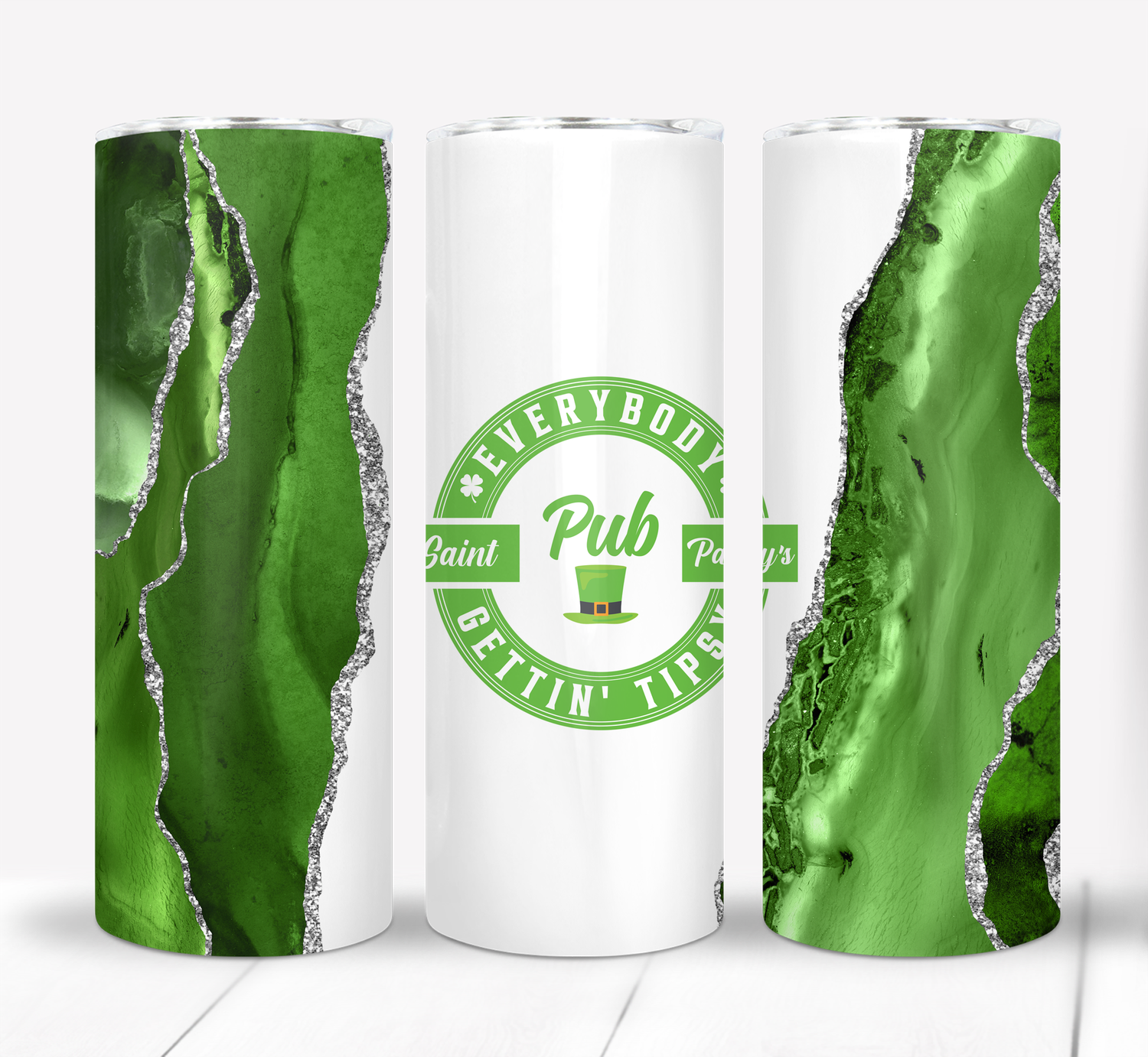 Everybody Gettin Tipsy Irish St Patrick&#39;s Day 20 ounce Skinny Tumbler