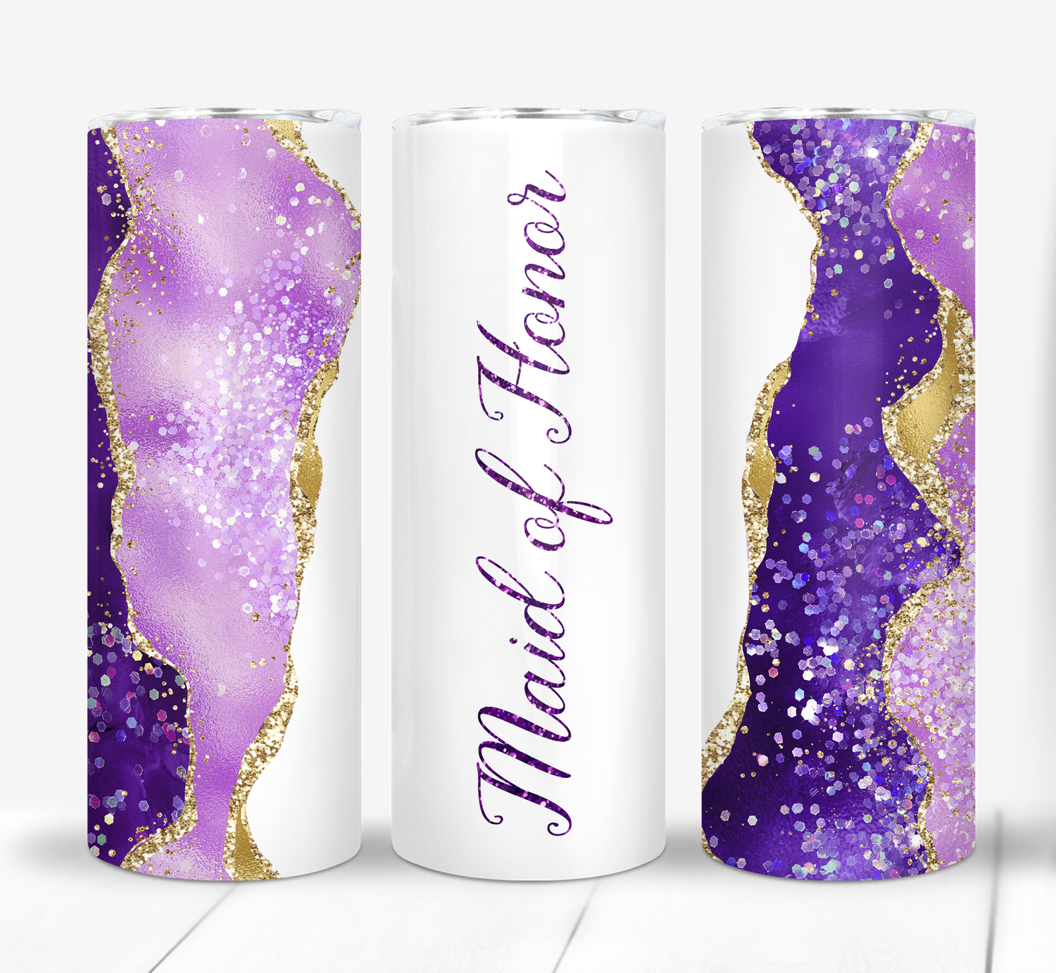 Purple Maid of Honor 20 ounce Skinny Tumbler