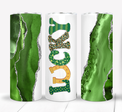 Lucky Horseshoe Irish St Patrick&#39;s Day 20 ounce Skinny Tumbler