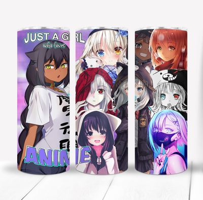 Just a Girl Who Loves Anime 20 ounce Skinny Tumbler