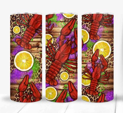 Crawfish Cajun Louisiana 20 ounce Skinny Tumbler