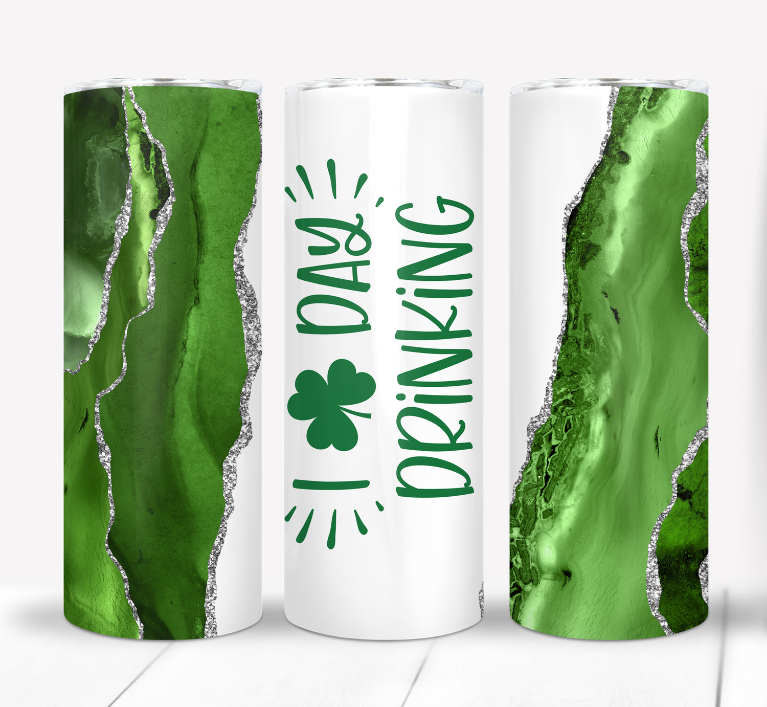 Shamrock Day Drinking Irish pub crawl St Patrick&#39;s Day 20 ounce Skinny Tumbler