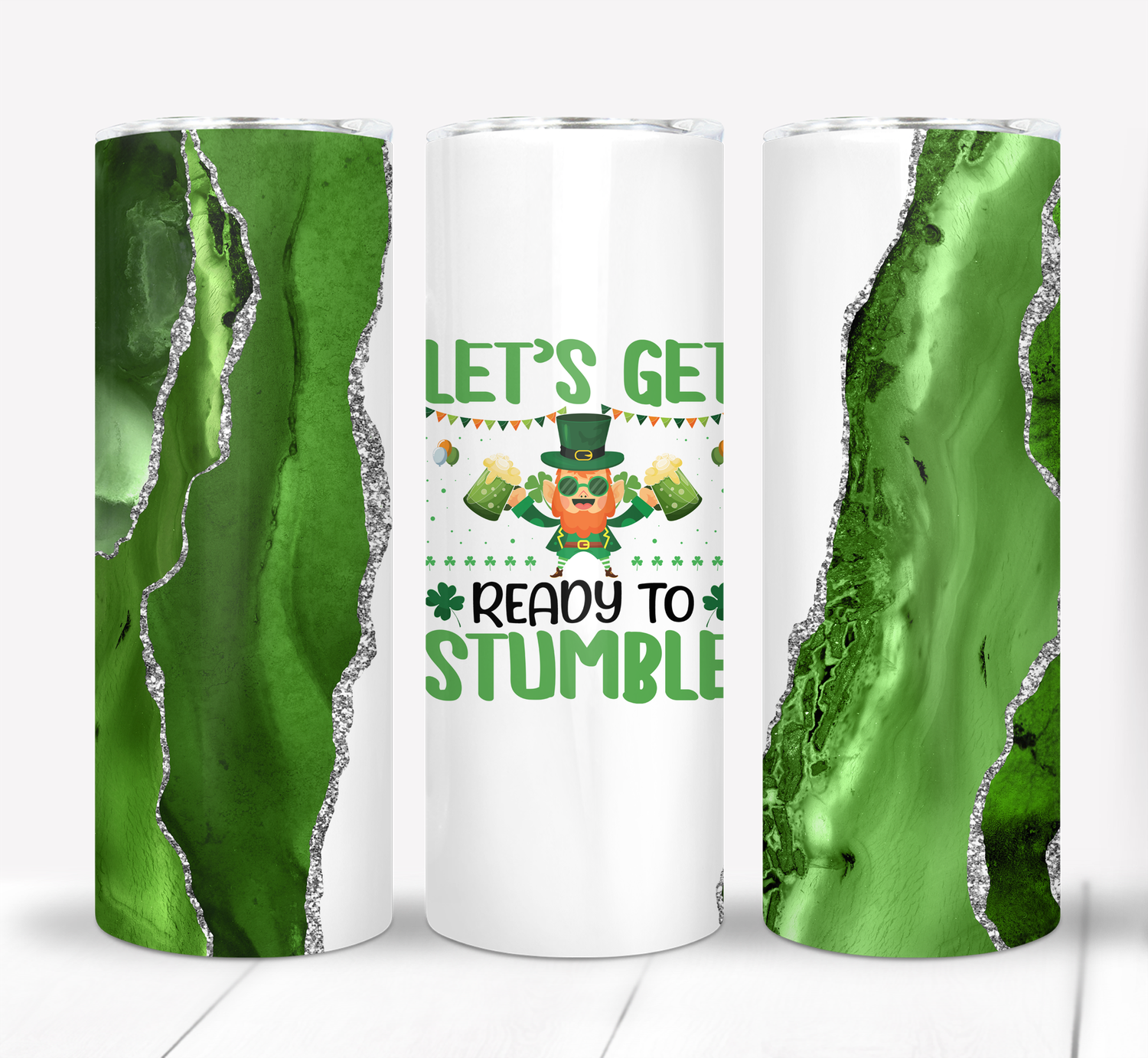 Let&#39;s get ready to stumble Leprechaun pub crawl Irish St Patrick&#39;s Day 20 ounce Skinny Tumbler