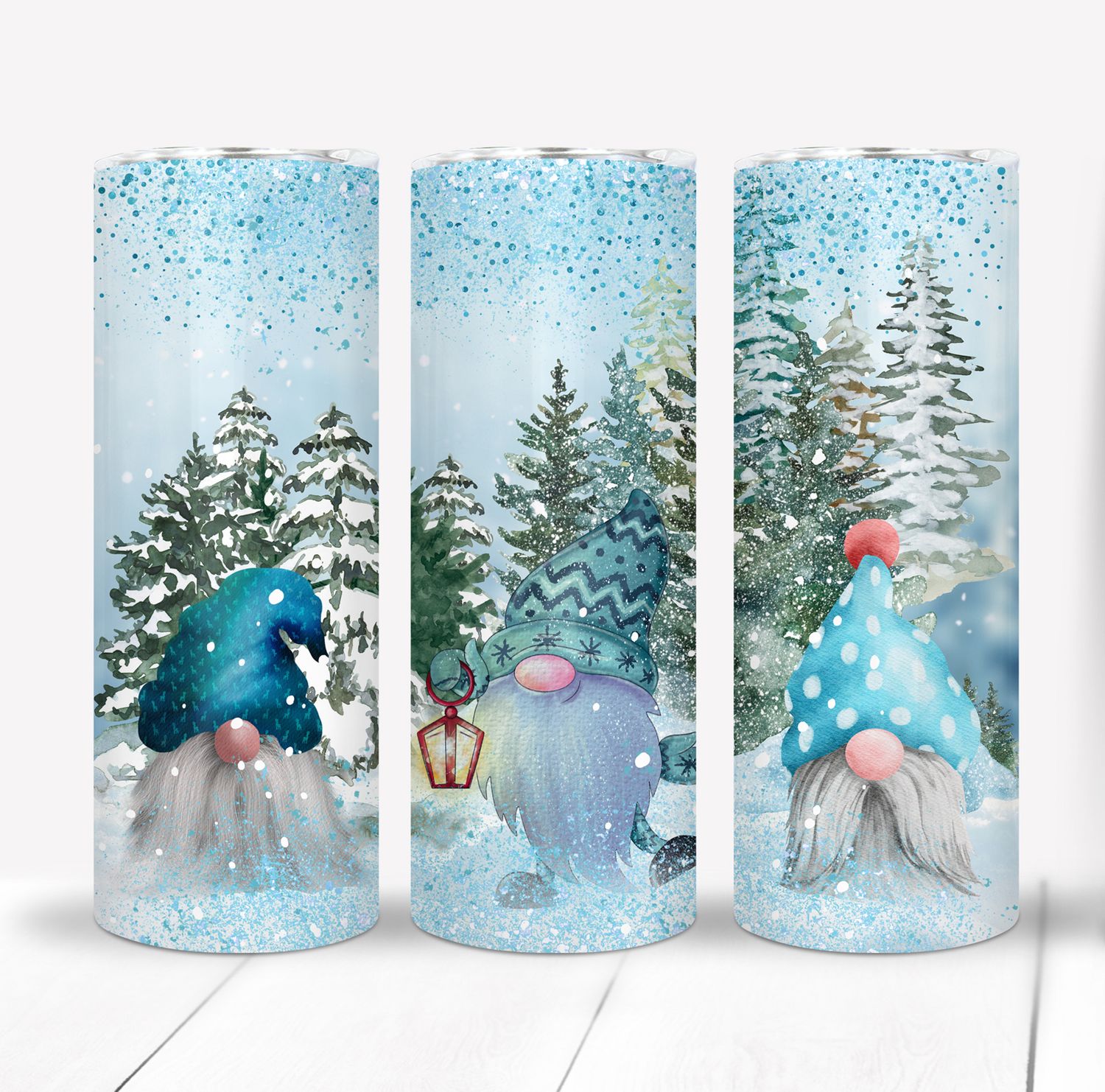 Winter Christmas Gnomes 20 ounce Skinny Tumbler