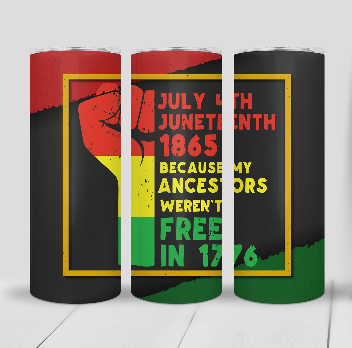 Juneteenth Black History 20 ounce Skinny Tumbler