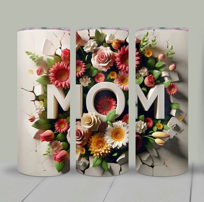 Mom Floral Mother&#39;s Day Gift 20 ounce Skinny Tumbler