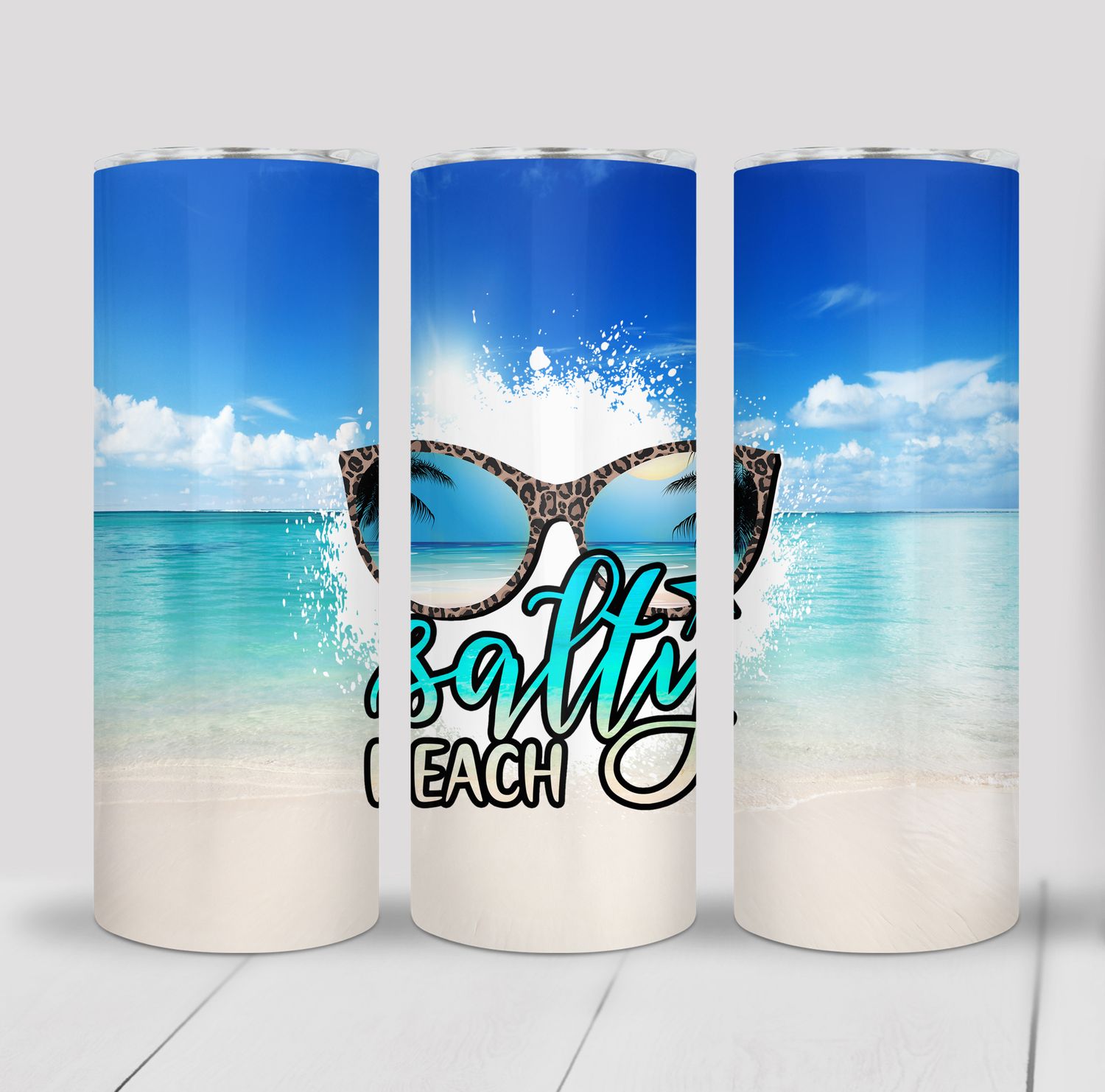 Salty Beach 20 ounce Skinny Tumbler