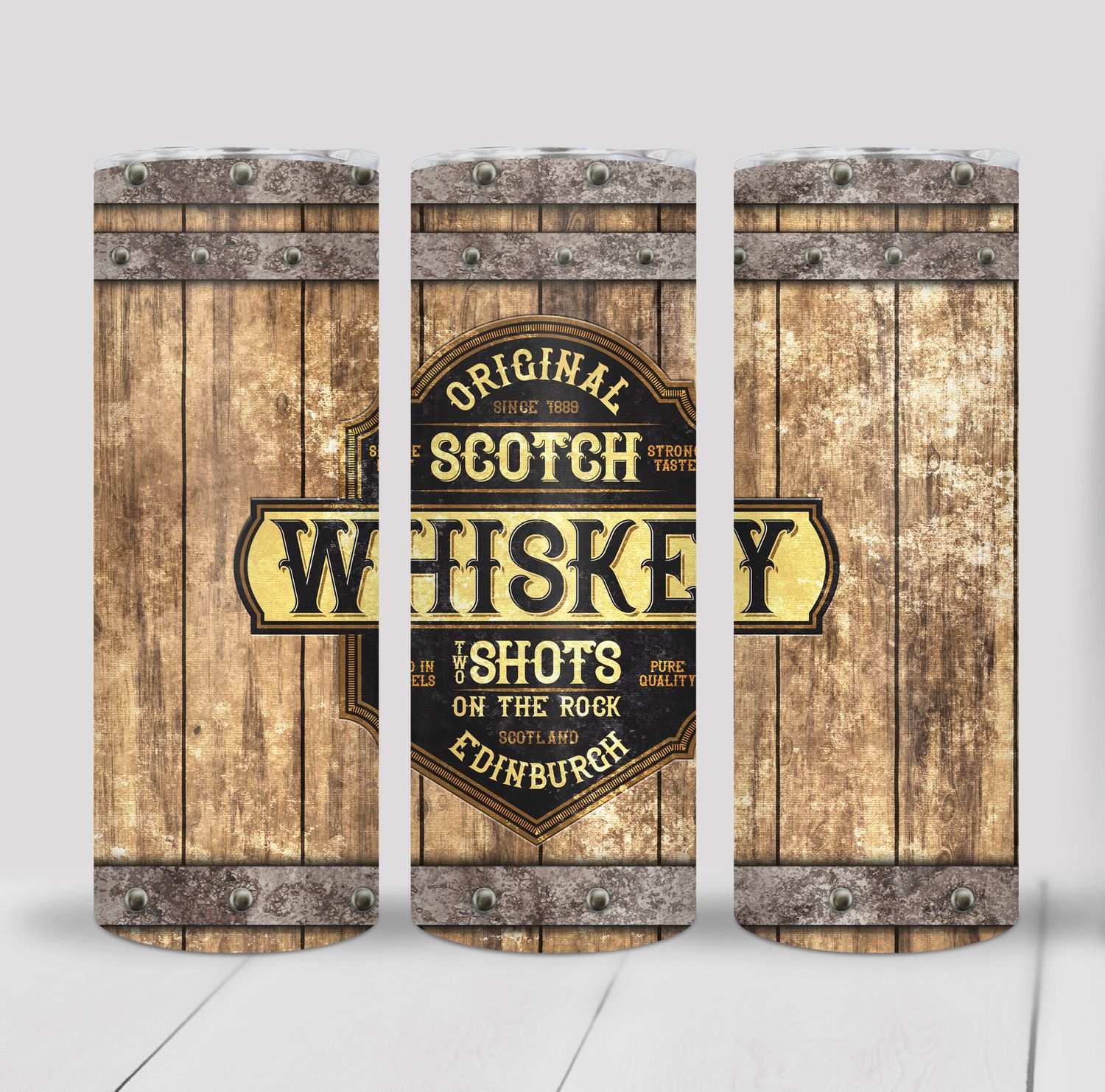 Whiskey Barrel 20 ounce Skinny Tumbler