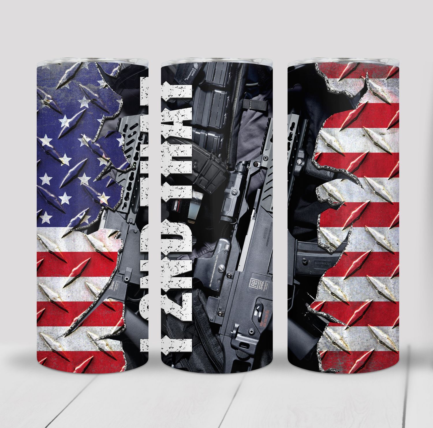 2nd Amendment American Flag Patriotic 20 ounce Skinny Tumbler