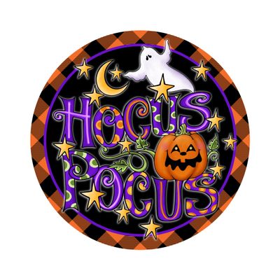 Hocus Pocus Halloween Round Metal Sign