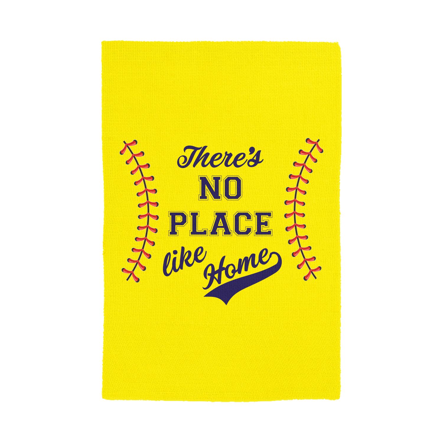 There&#39;s no place like home Softball Themed Garden Flag Welcome Sign