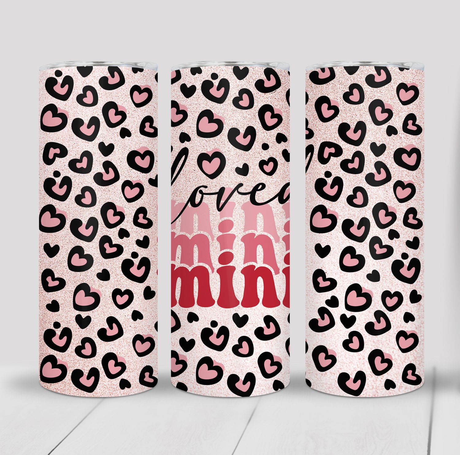 Loved mini Hearts Valentine&#39;s 20 ounce Skinny Tumbler