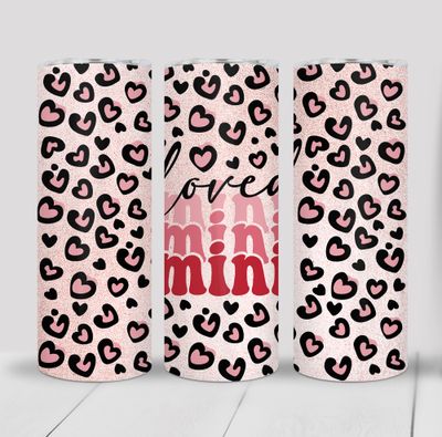 Loved mini Hearts Valentine&#39;s 20 ounce Skinny Tumbler