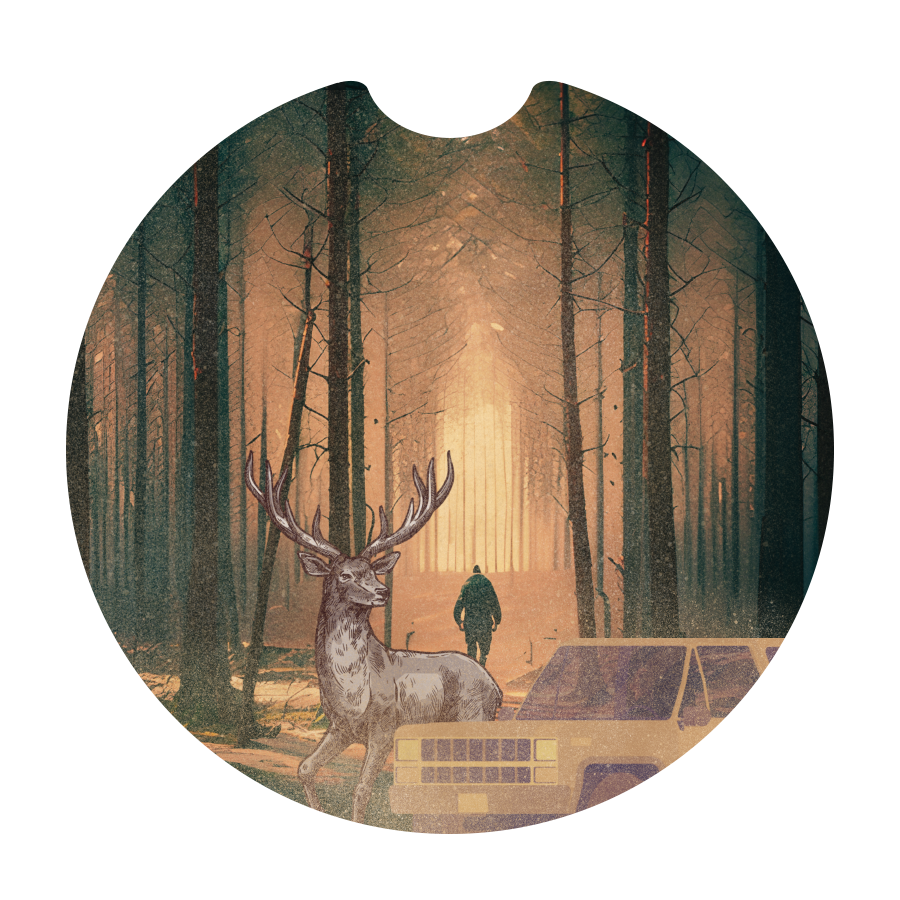 Deer Sandstone Car Coaster