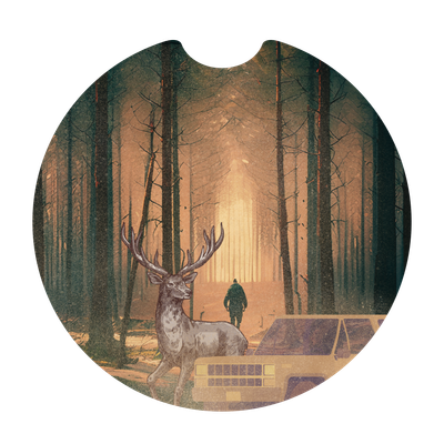 Deer Sandstone Car Coaster