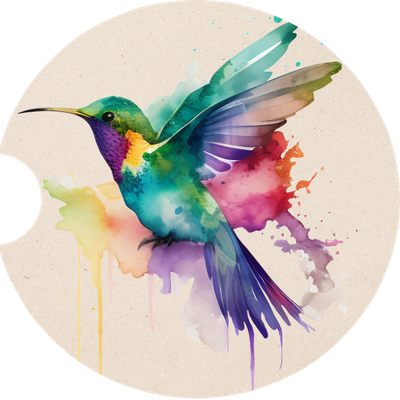 Hummingbird Sandstone Car Coaster
