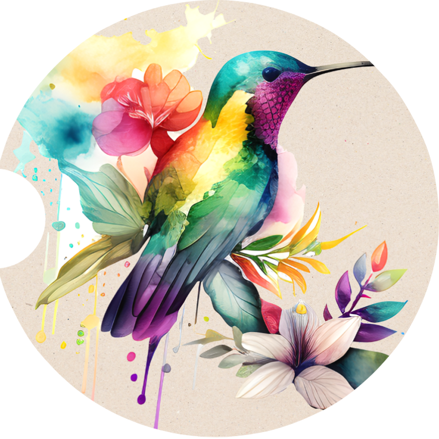 Hummingbird Sandstone Car Coaster