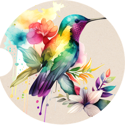 Hummingbird Sandstone Car Coaster