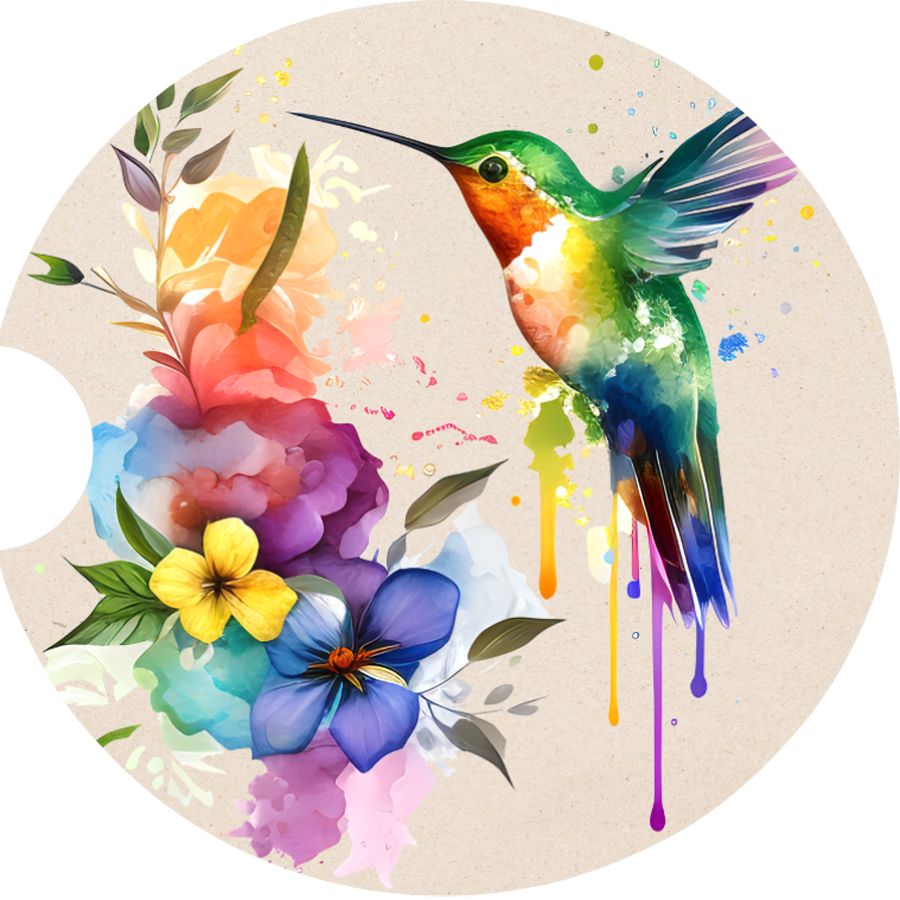 Hummingbird Sandstone Car Coaster