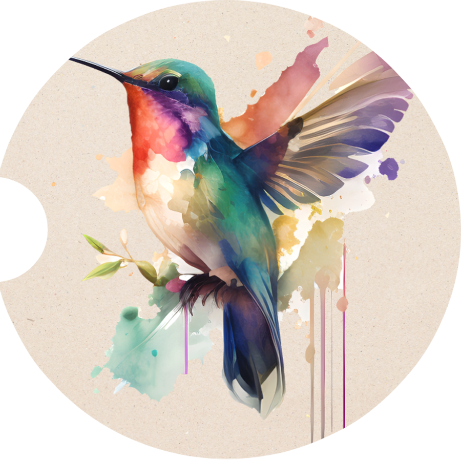 Hummingbird Sandstone Car Coaster