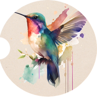 Hummingbird Sandstone Car Coaster
