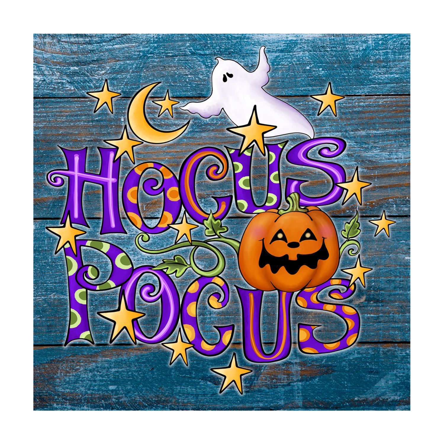 SET OF 4 - Hocus Pocus gloss finish ceramic tile coasters for Halloween decor