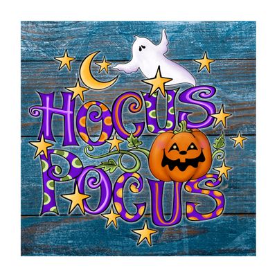 SET OF 4 - Hocus Pocus gloss finish ceramic tile coasters for Halloween decor