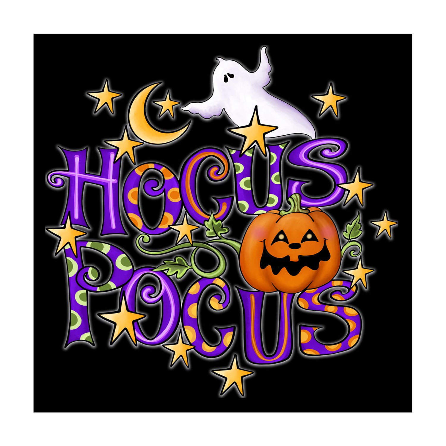 SET OF 4 - Hocus Pocus gloss finish ceramic tile coasters for Halloween decor