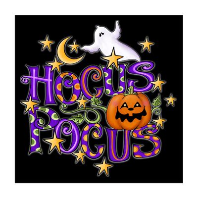 SET OF 4 - Hocus Pocus gloss finish ceramic tile coasters for Halloween decor