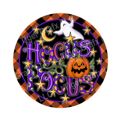 Hocus Pocus - Halloween Wood door hanger / wreath decor sign
