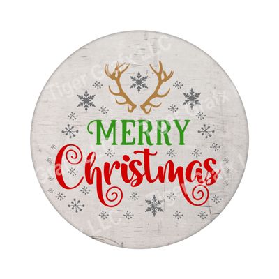 Merry Christmas Wood door hanger / wreath decor sign