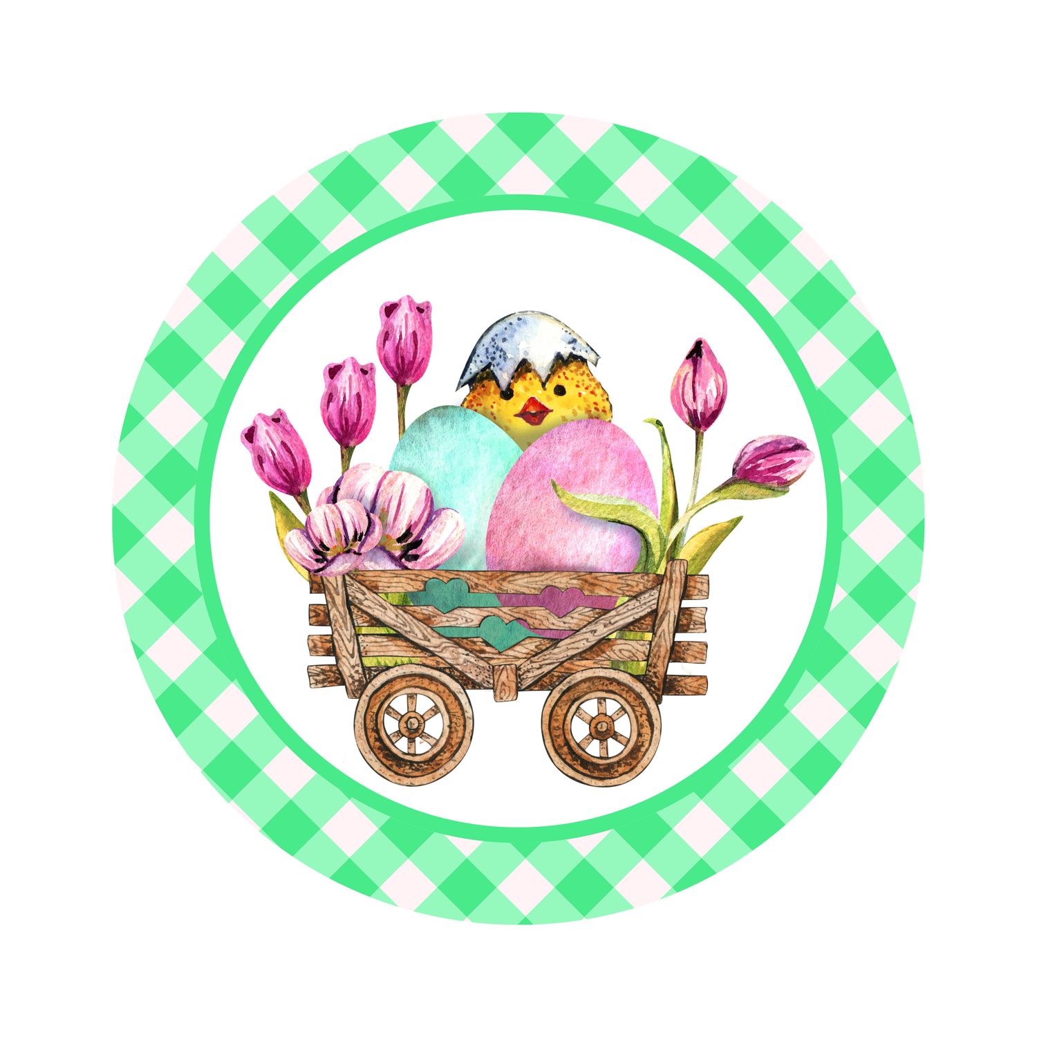 Cute Chick - Easter Wood door hanger / wreath decor sign
