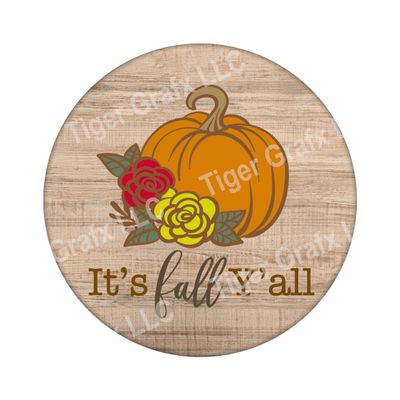 Fall pumpkin - Wood door hanger / wreath decor sign