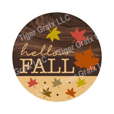 Welcome Fall - Wood door hanger / wreath decor sign