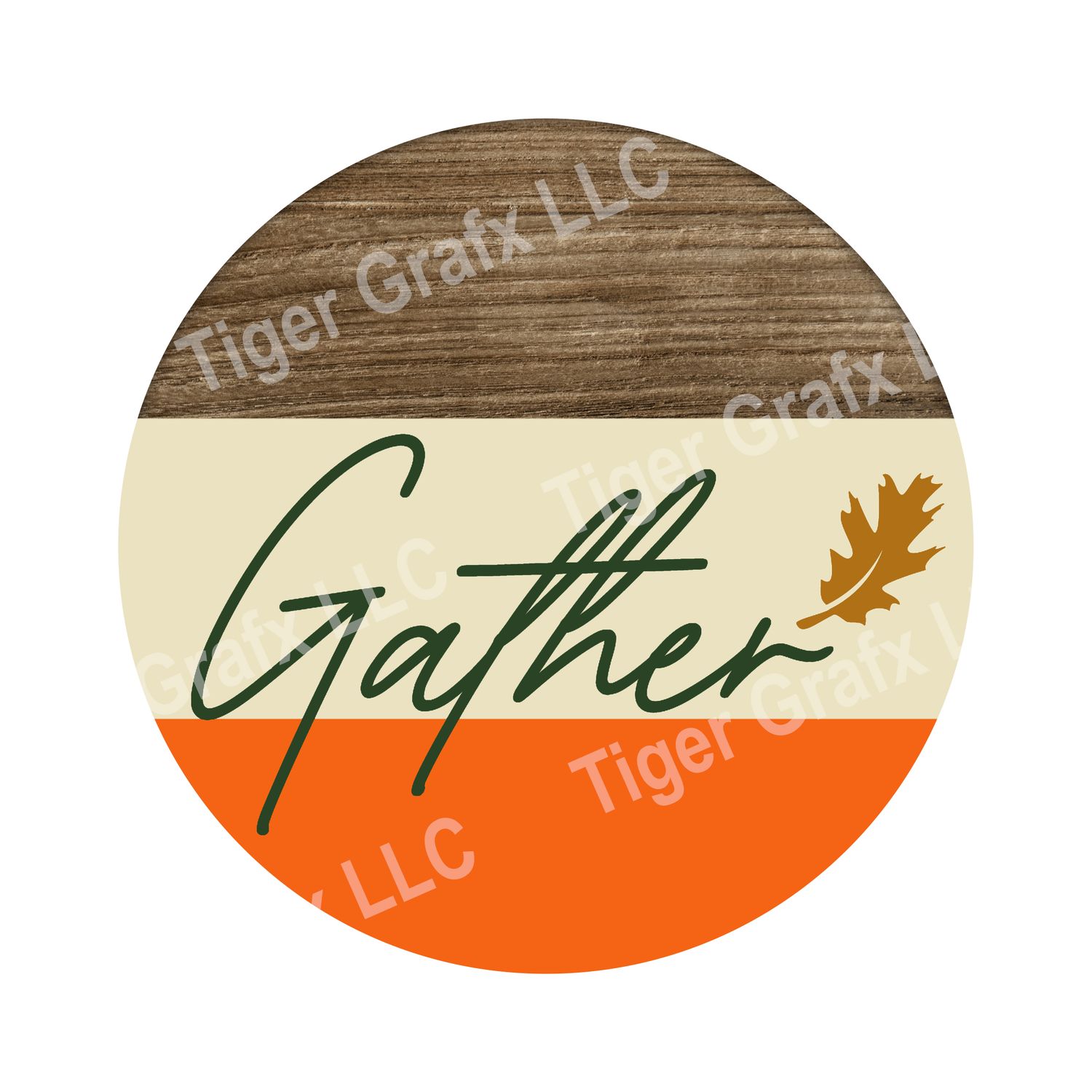 Gather - Fall Wood door hanger / wreath decor sign