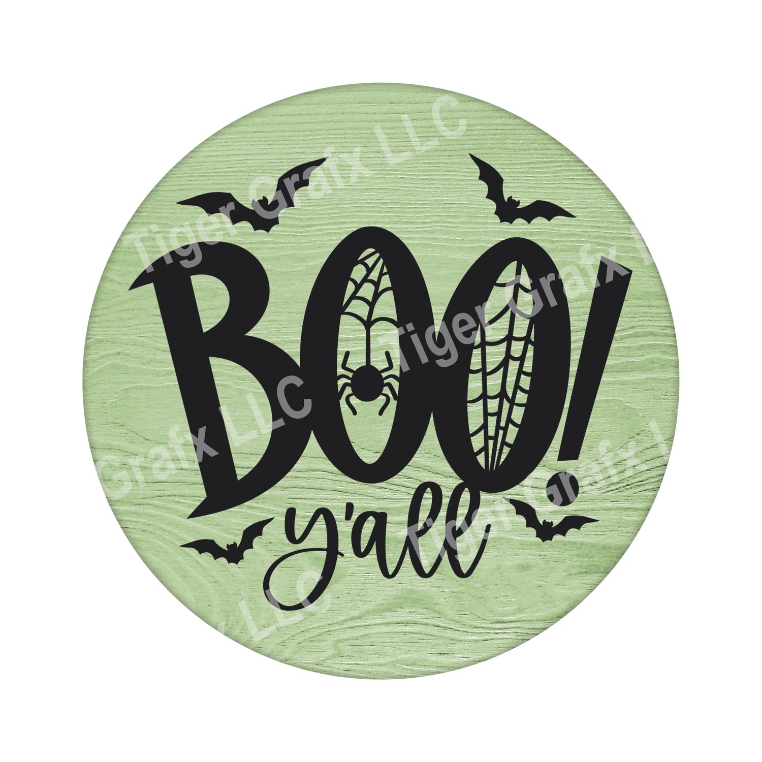 Boo Y&#39;all - Halloween Wood door hanger / wreath decor sign