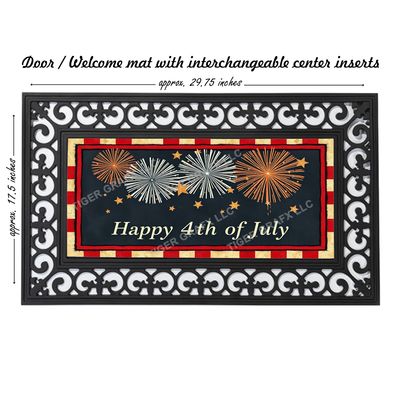 4th of July fireworks doormat