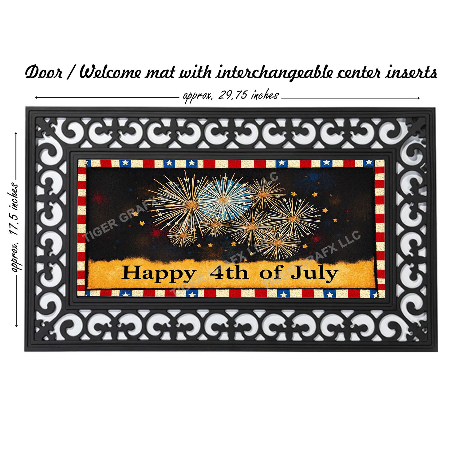 4th of July fireworks doormat